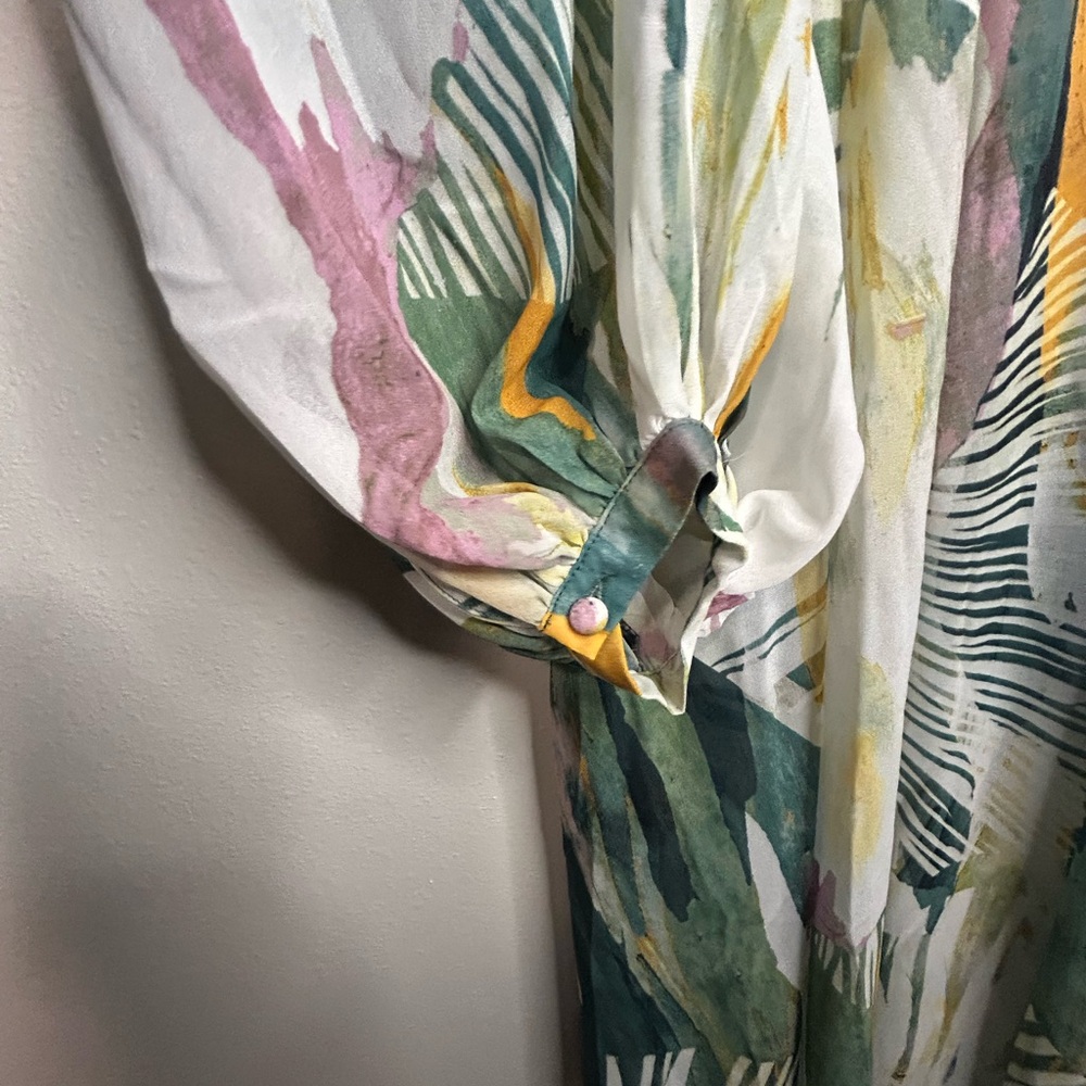 NWT Andrea Iyamah Sade Multicolor Cover-Up Maxi Dress - Picture 4 of 12